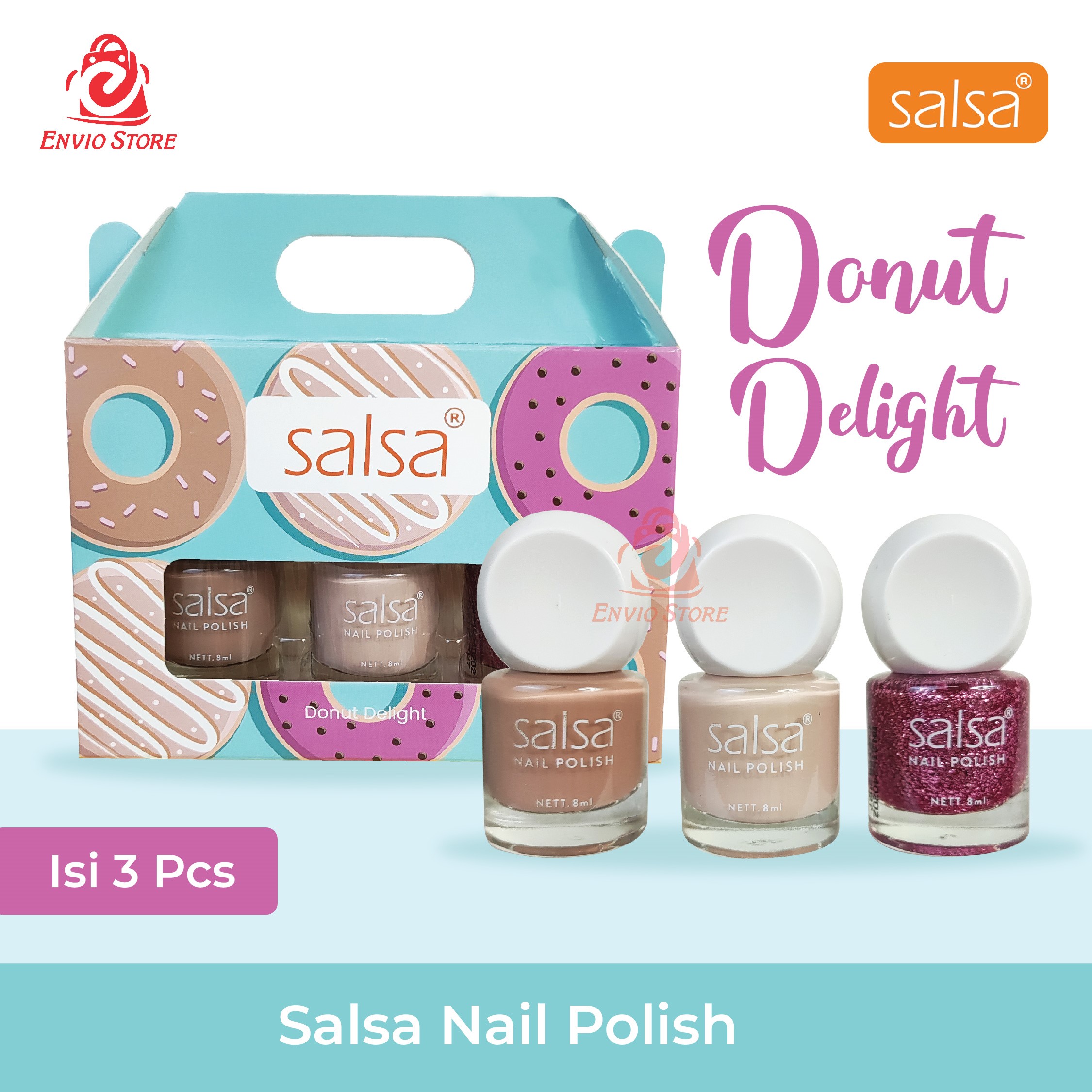 SALSA Kutek Nail Polish - Donut Delight (Isi 3pcs)
