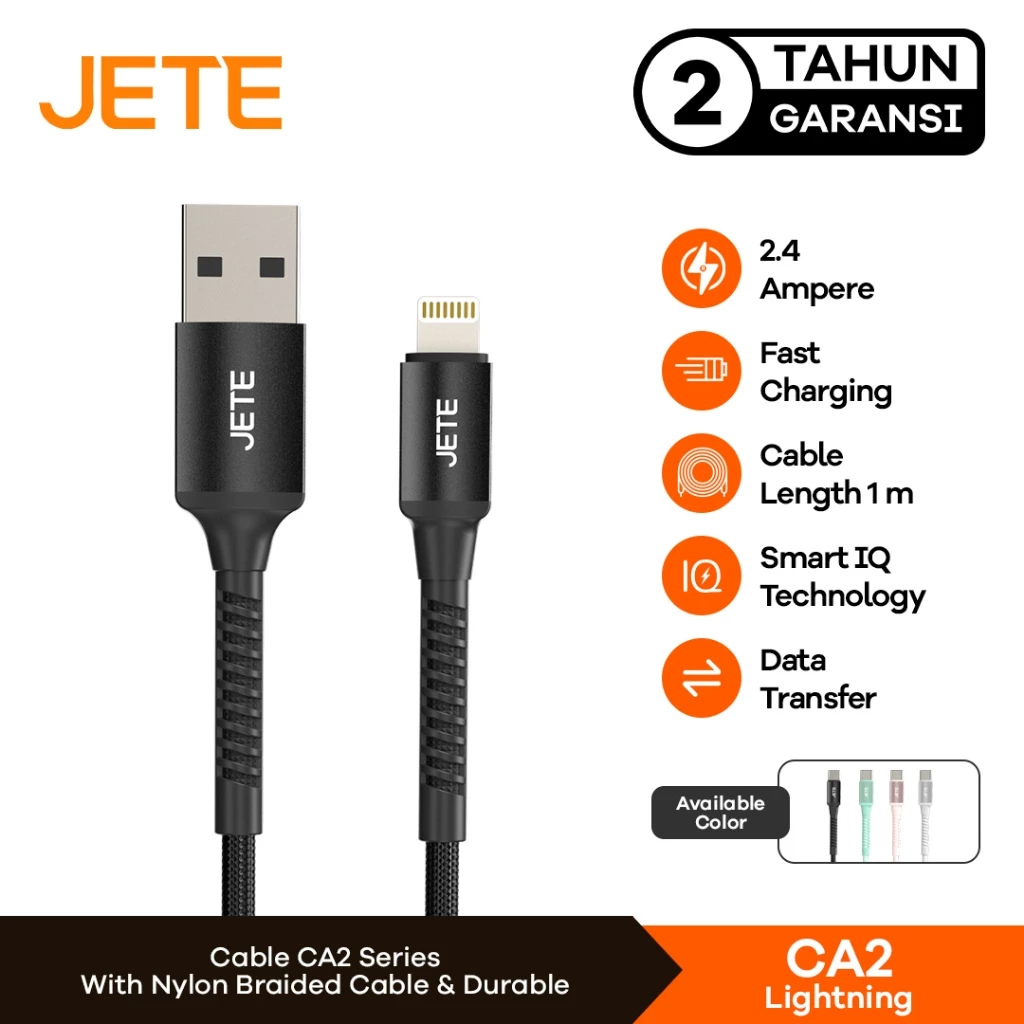 JETE Kabel CA2 Series - Lightning 2.4A