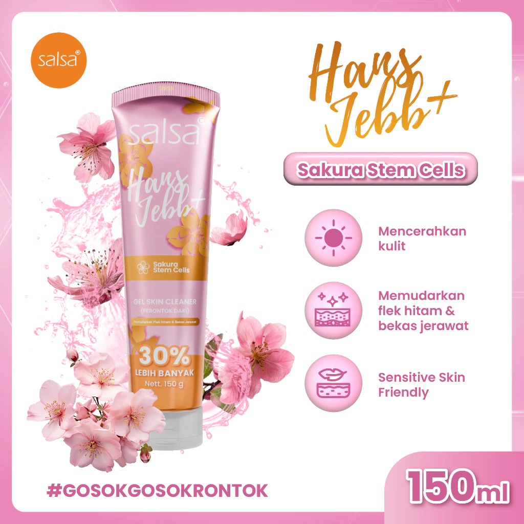 Salsa Hans Jebb+ Gel Skin Cleaner 150gr - Sakura Stem Cells