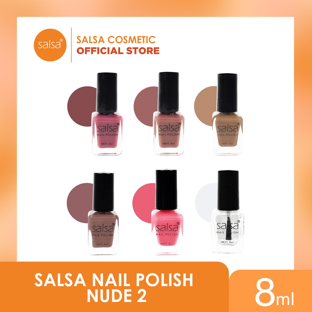 (ECER) SALSA Kutek Nail Polish Nude Set2 8ml