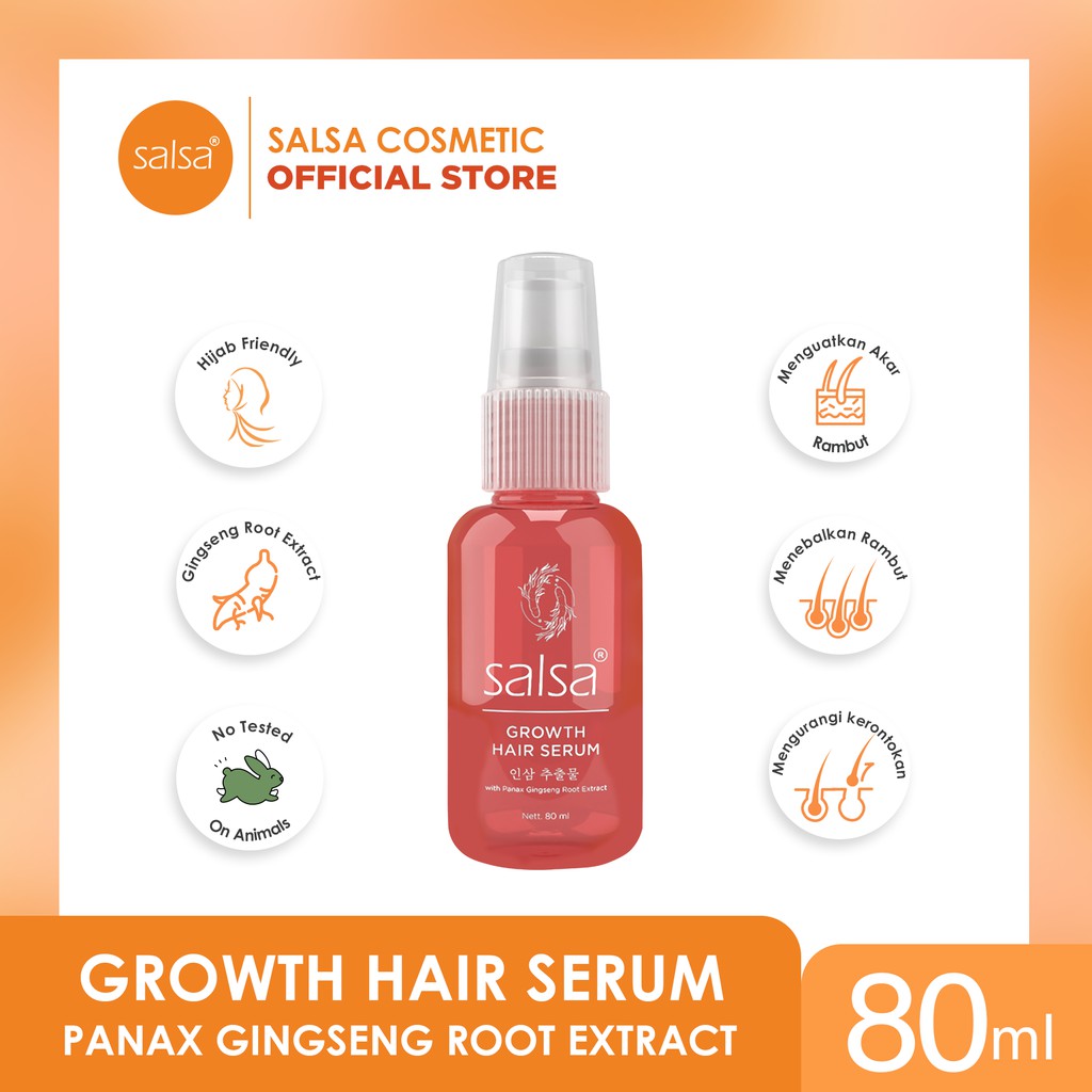 SALSA Hair Serum Spray 80ml - Growth (Merah) - Serum Perawatan Rambut