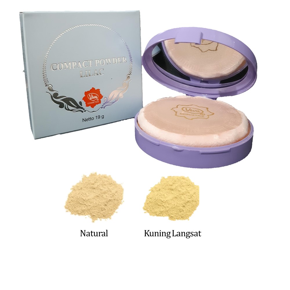 VIVA Compact Powder Lilac 19gr Ungu - Natural