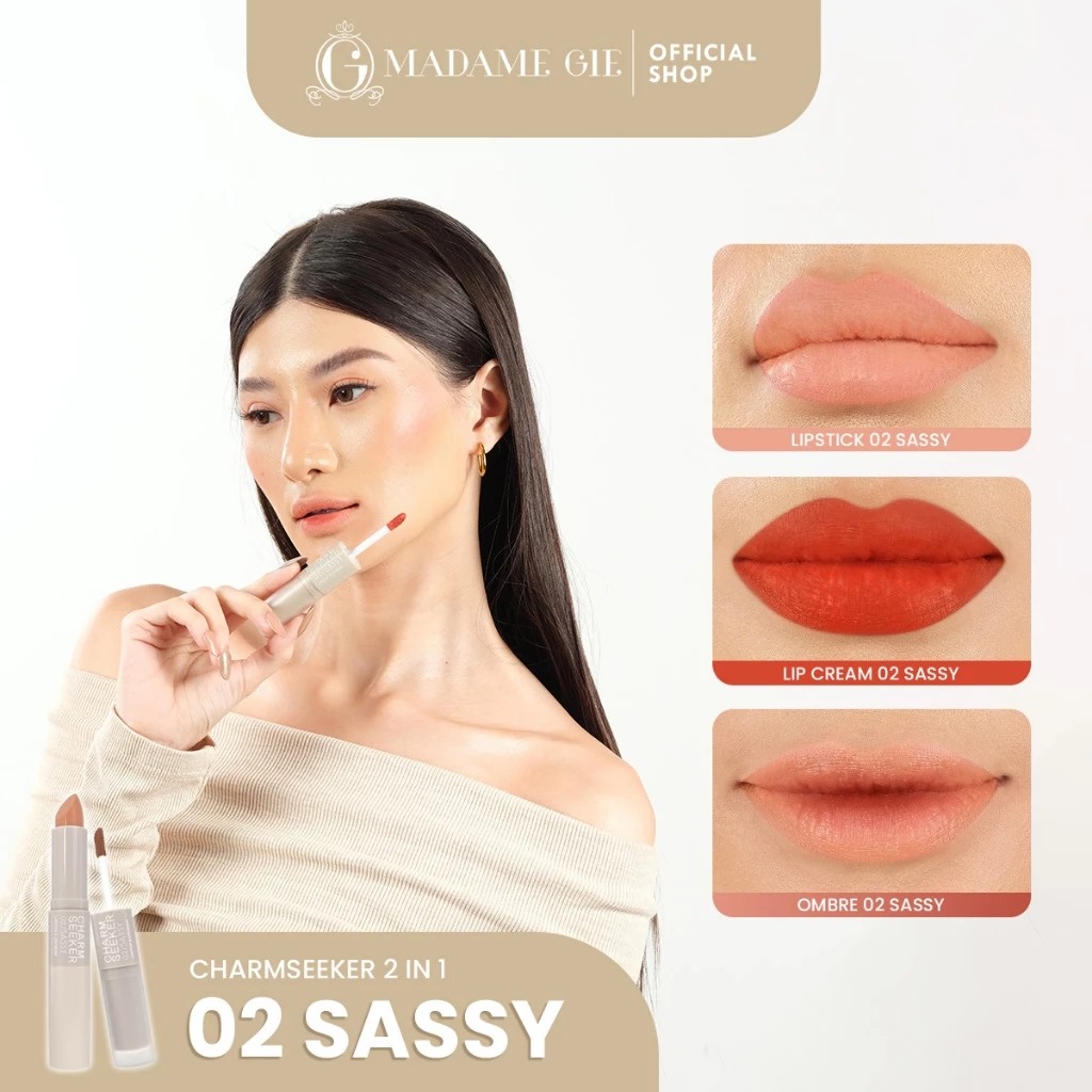 Madame Gie Charmseeker Lipstick & Lipcream - 02 Sassy