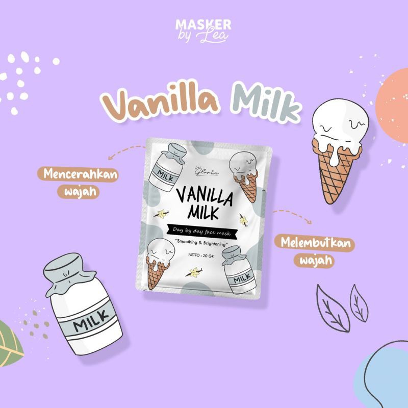 LEA Gloria Masker Bubuk 20gr VANILLA MILK