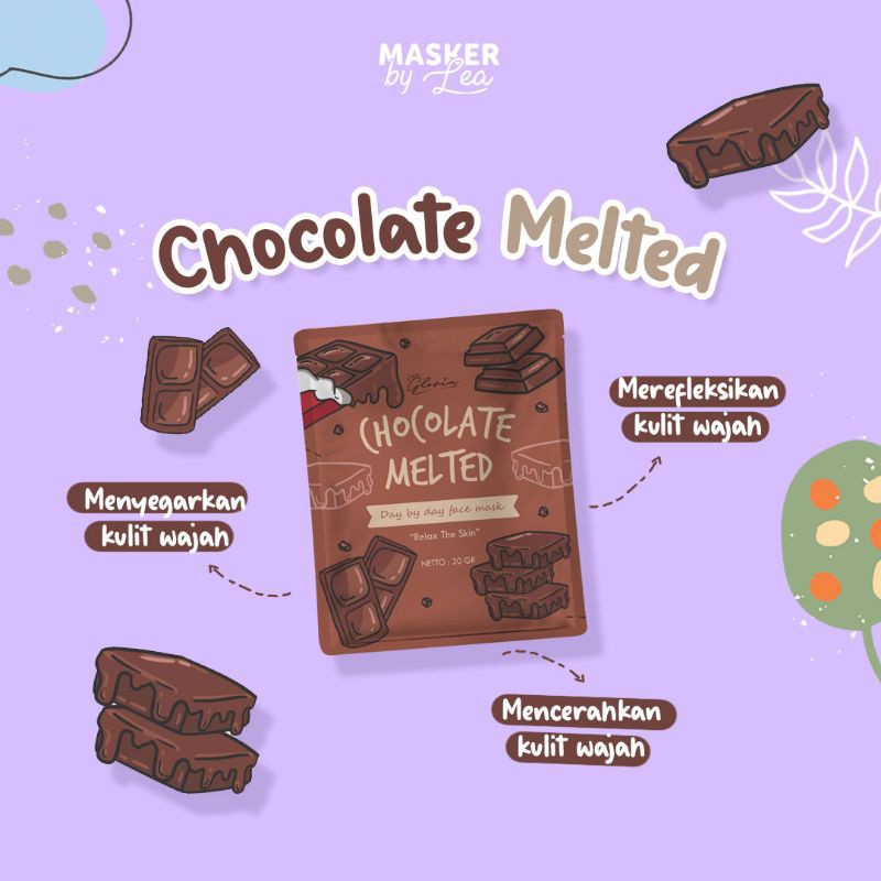 LEA Gloria Masker Bubuk 20gr CHOCOLATE MELTED