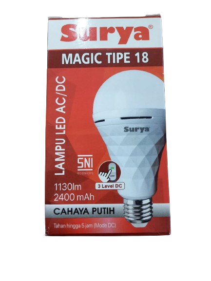 Surya Magic II Bohlam LED Emergency AC DC Type 18 (13 Watt)