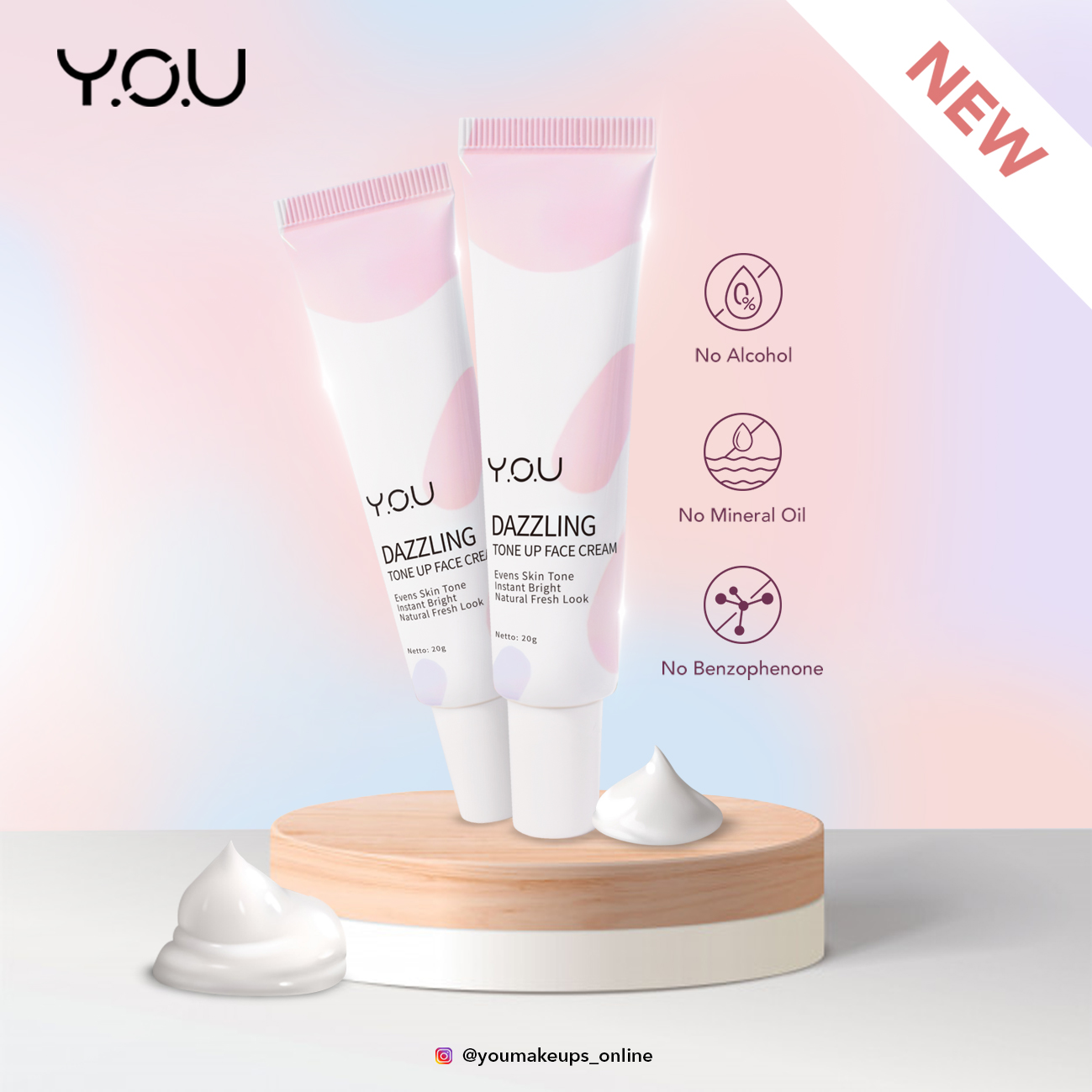 YOU Dazzling Tone Up Face Cream 20gr
