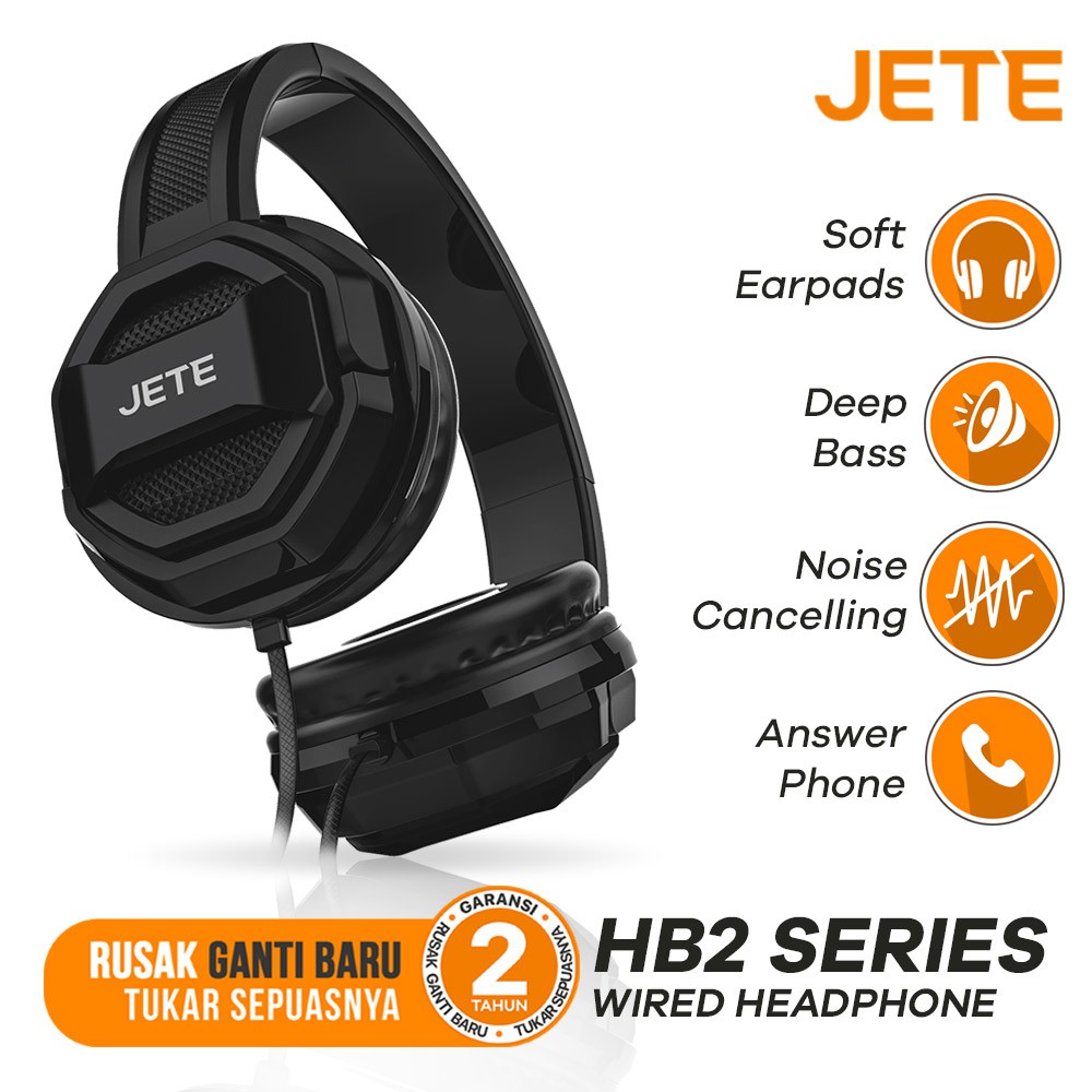 JETE Headphone HB2 Powerfull Bass with Noise Cancelling