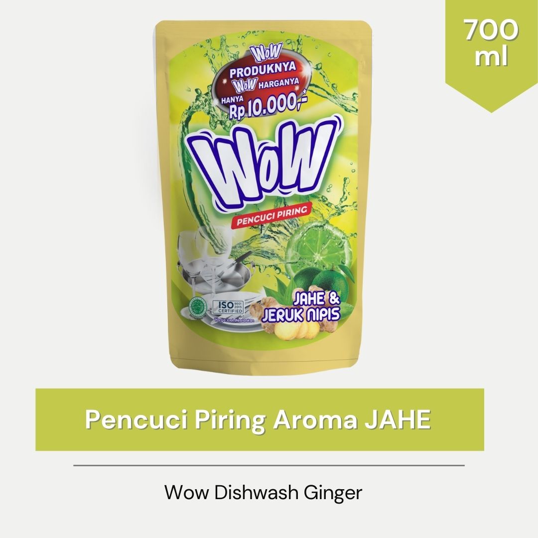 WOW Dishwash Liquid 780ml JAHE Jeruk Nipis (Sabun Cuci Piring)