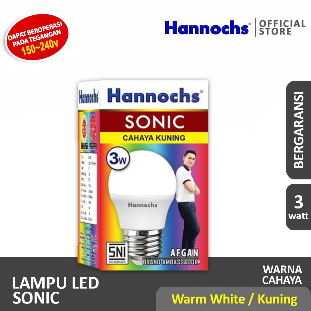 HANNOCHS Sonic Bohlam LED 3 Watt (3W) WW