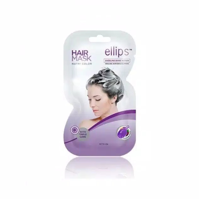 ELLIPS Hair Mask 20gr Ungu - Nutri Color with Triple Care