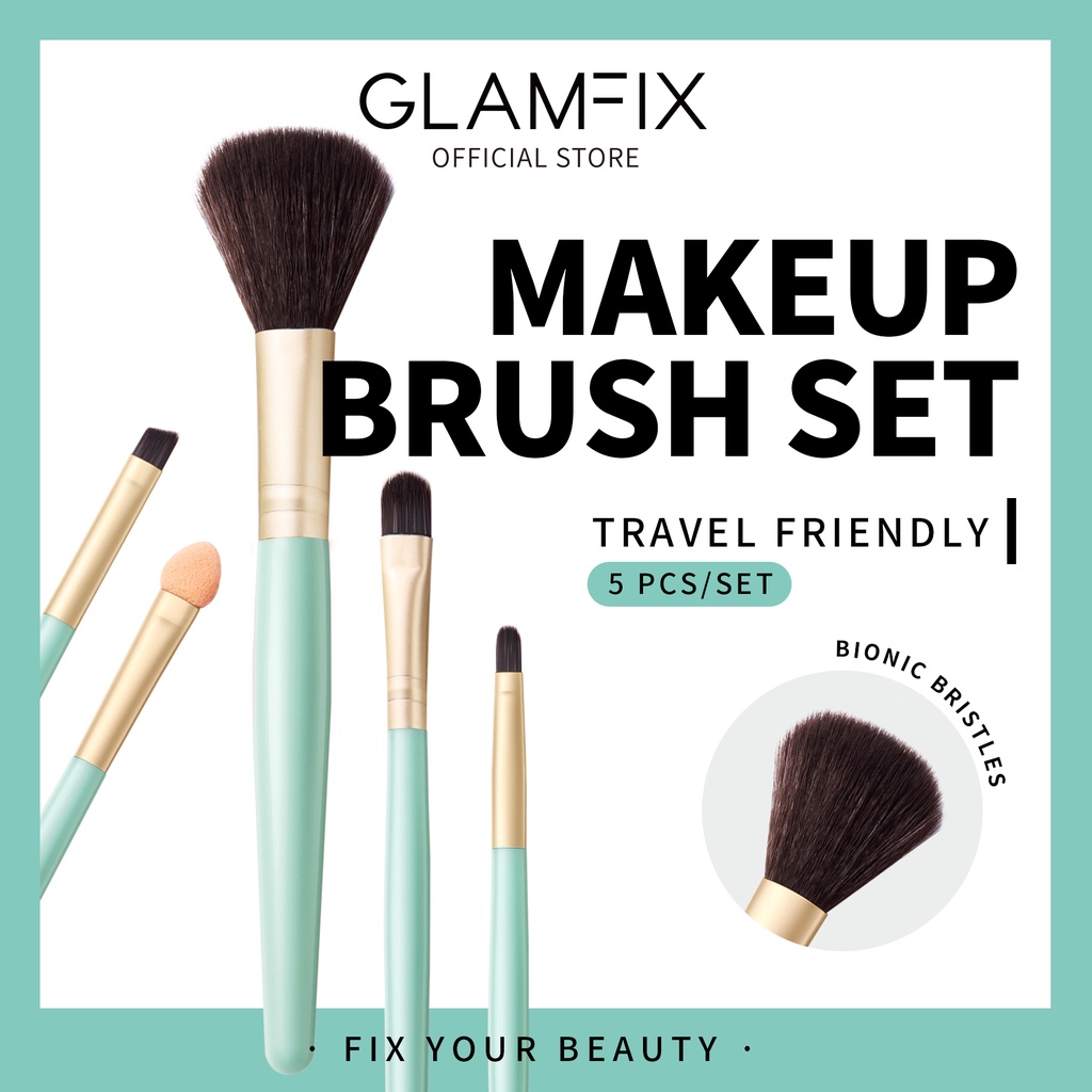 Glam Fix Excellent Brush Set (Isi 5) - Kuas Makeup