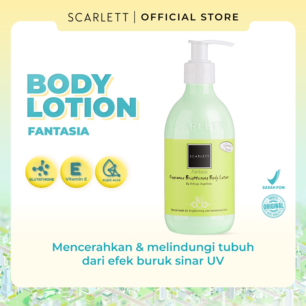 SCARLETT Body Lotion Fantasia (Hijau) SCARLETT Body Lotion Fantasia (Hijau)