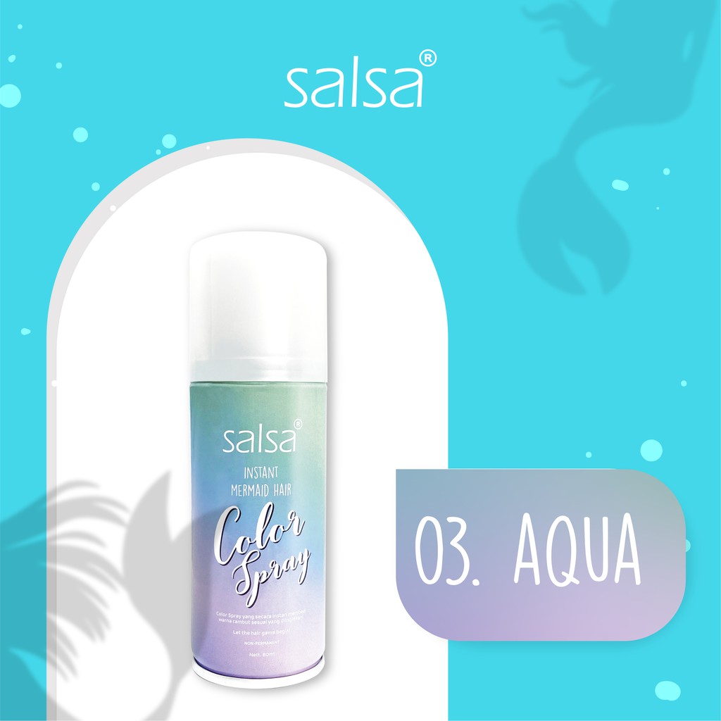 SALSA Instant Mermaid Hair Color Spray 03 Aqua (Powder Blue)