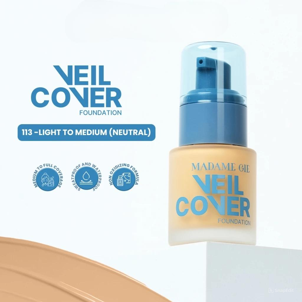 Madame Gie Veil Cover Foundation 25ml - 113 Light To Medium (Neutral)