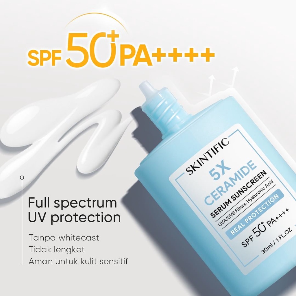 Skintific 5x Ceramide Serum Sunscreen SPF50 PA++++ 30ml