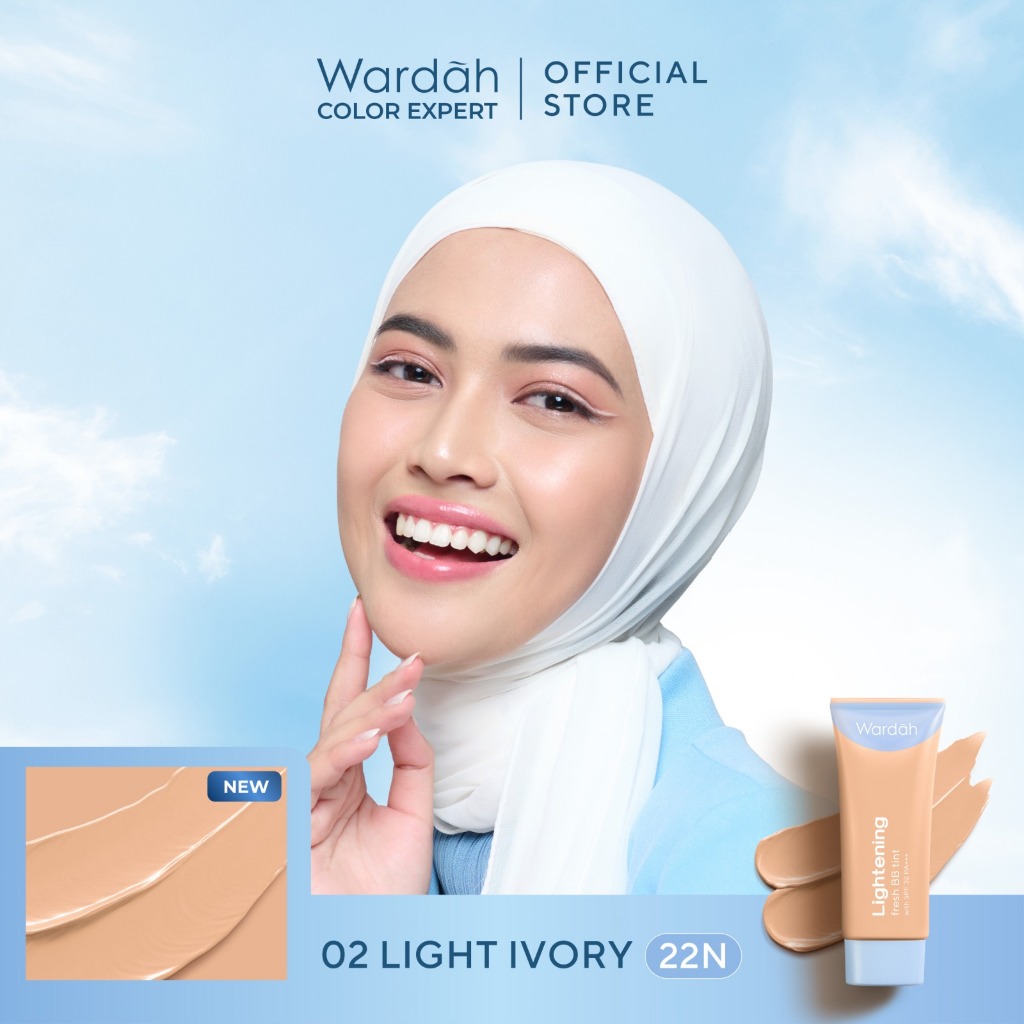 Wardah Lightening Fresh BB Tint 30ml - 02 Light Ivory (22N)