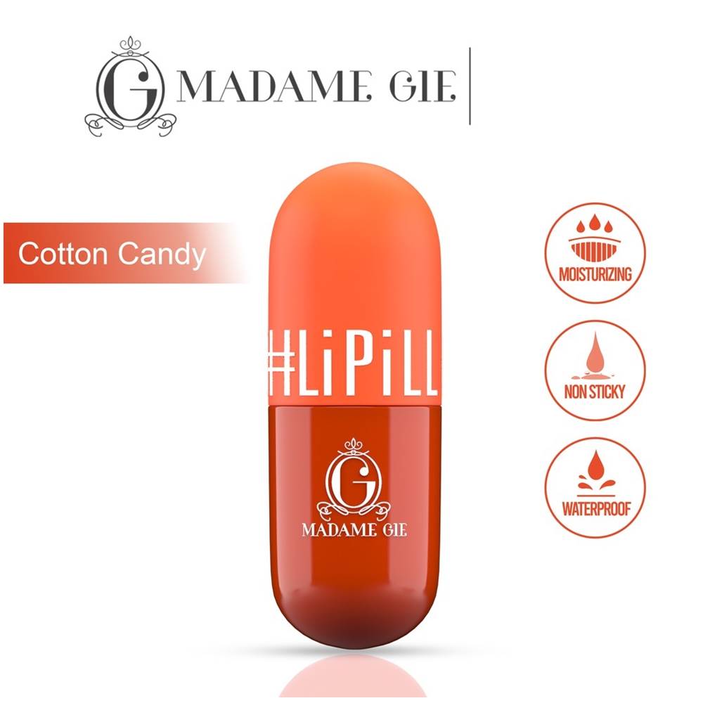 Madame Gie Lipill Cotton Candy - Lip Tint Kapsul