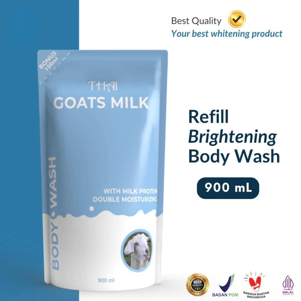 Thai Body Wash 900mL + 100mL - Goat's Milk (Sabun Mandi Cair Refill)