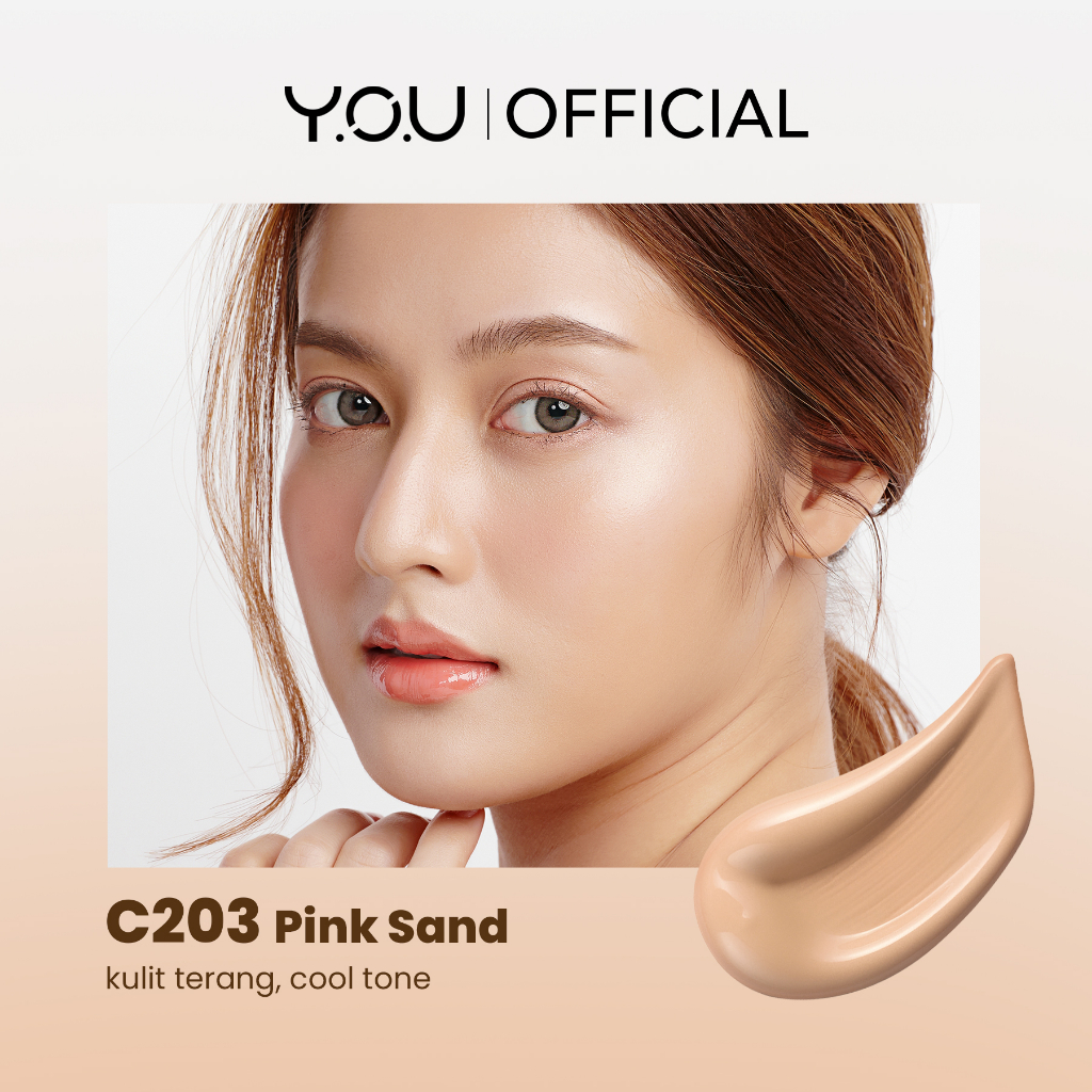 YOU Cloud Touch Blurring Skin Tint 20ml (Liquid Foundation) - C203 Pink Sand