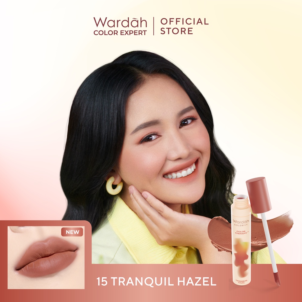 Wardah Colorfit Velvet Matte Lip Mousse Color Therapy 4gr - 15 Tranquil Hazel
