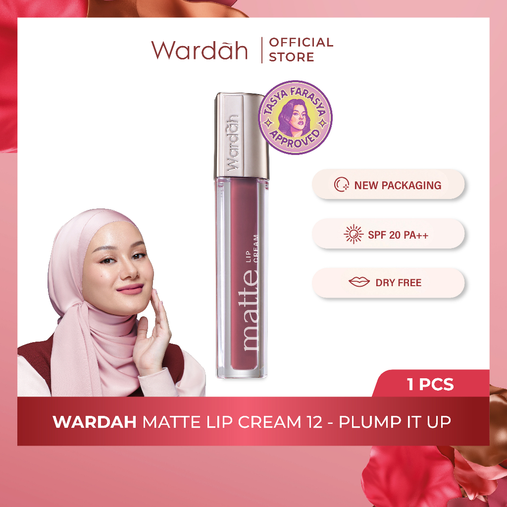 Wardah Exclusive Matte Lip Cream 12 Plum It Up