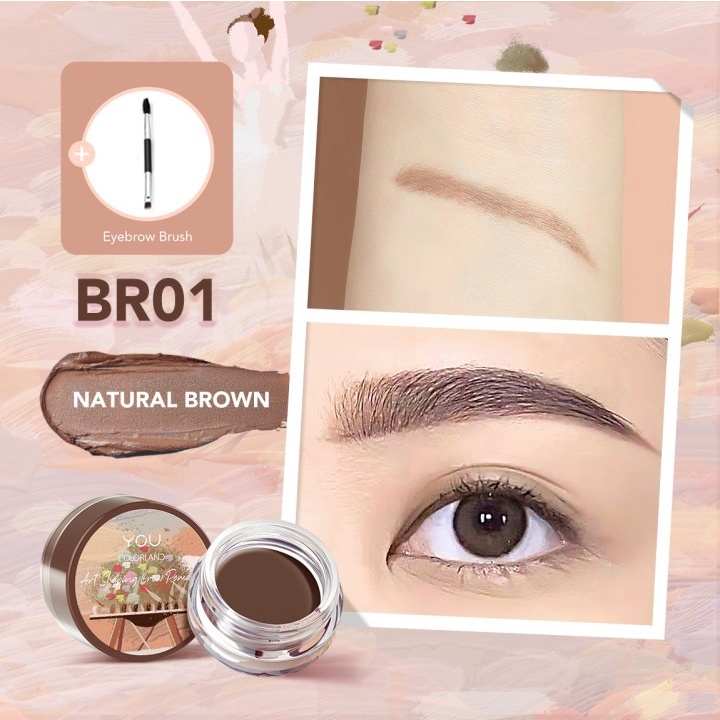 YOU Colorland Art Shaping Brow Pomade BR02 Ash Brown