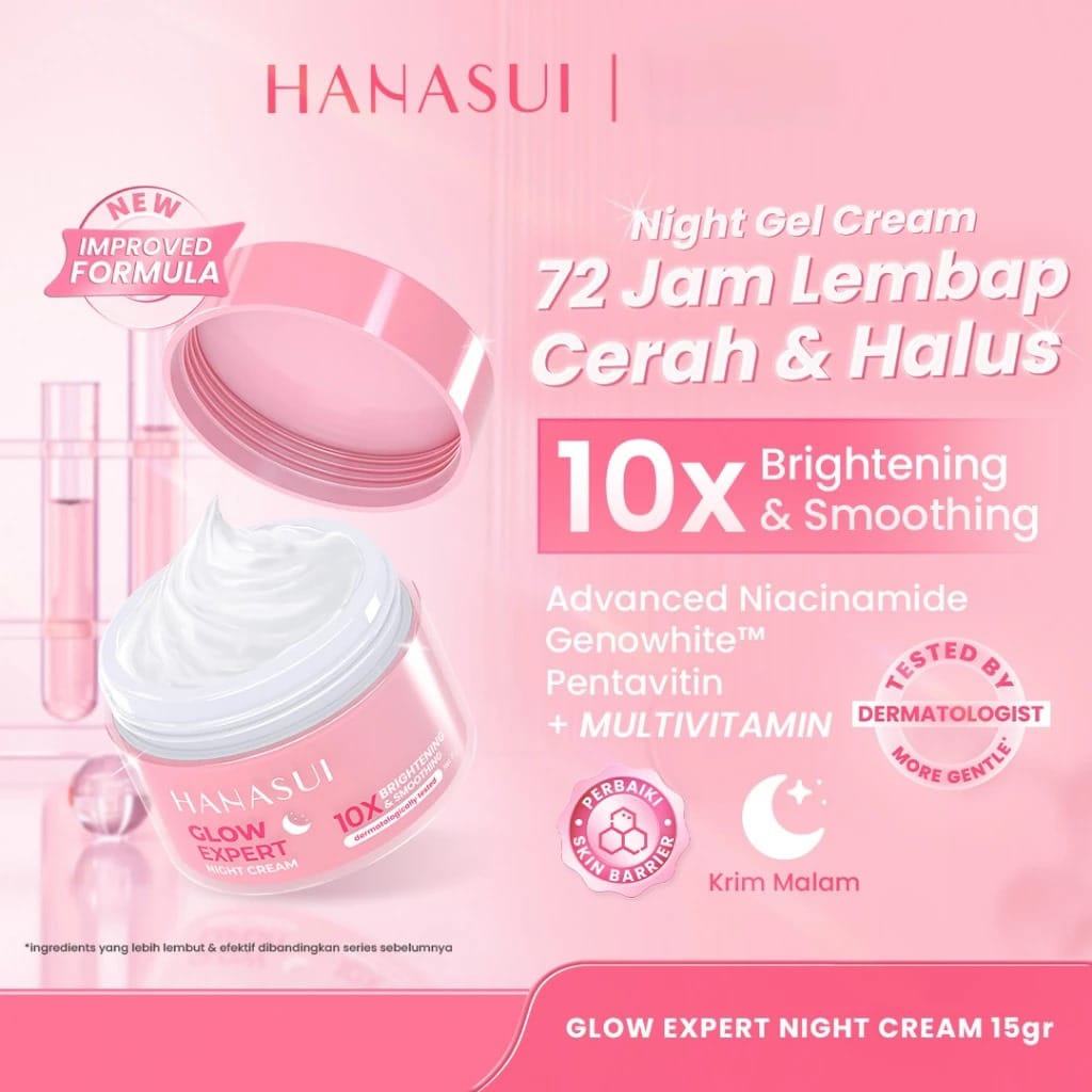 Hanasui Glow Expert 10X Brightening & Smoothing Night Cream 15gr