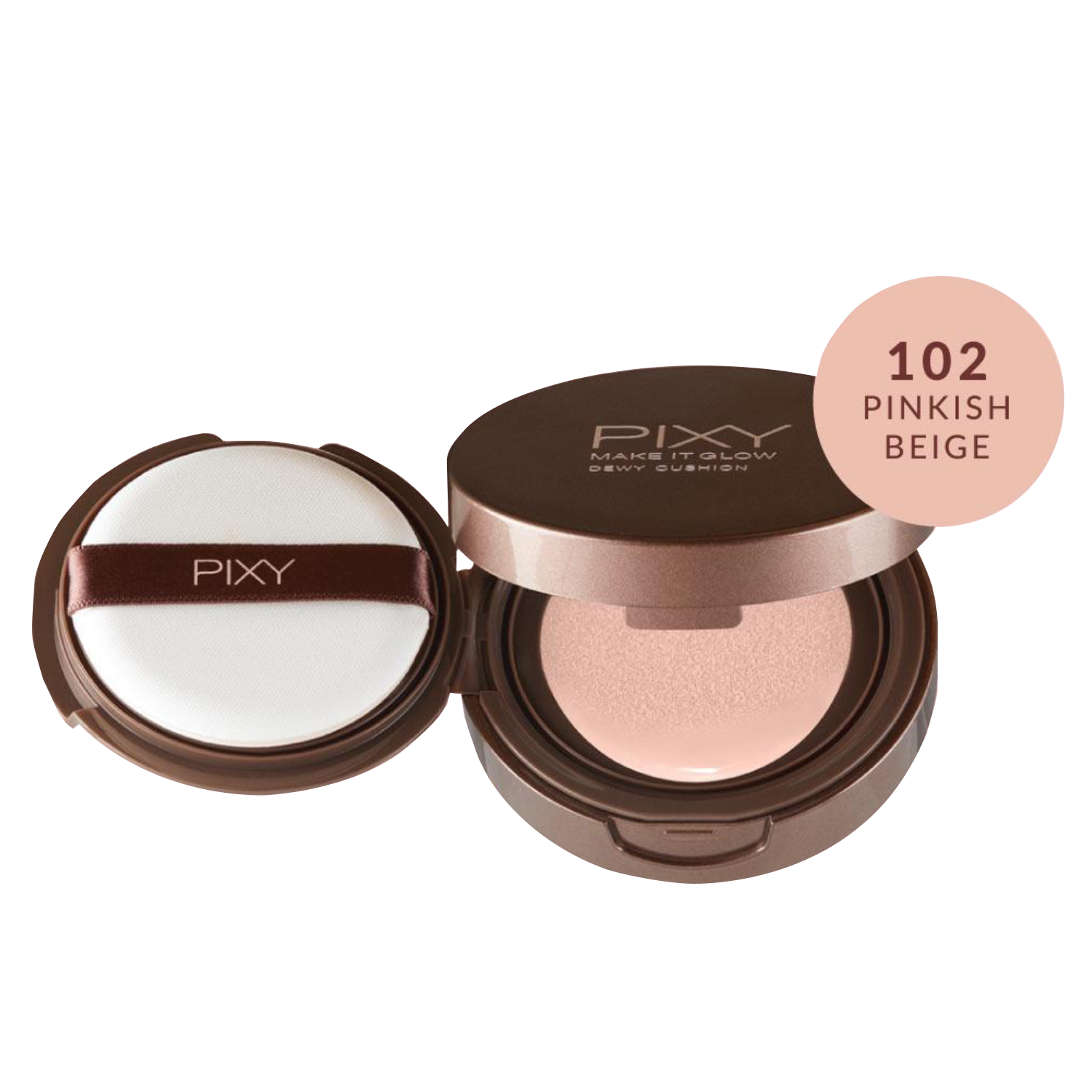 Pixy Make It Glow Dewy Cushion SPF 23 PA++ Full Size 102 Pinkish Beige