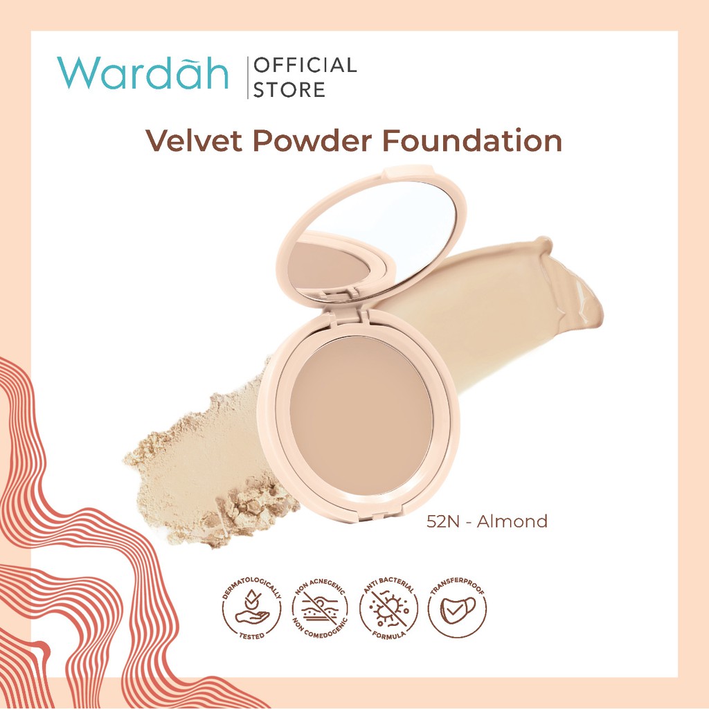 Wardah Colorfit Velvet Powder Foundation 52N Almond