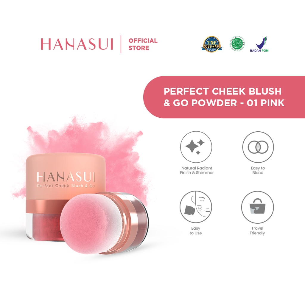 Hanasui Perfect Cheek Blush & Go 2,5gr - 01 Pink