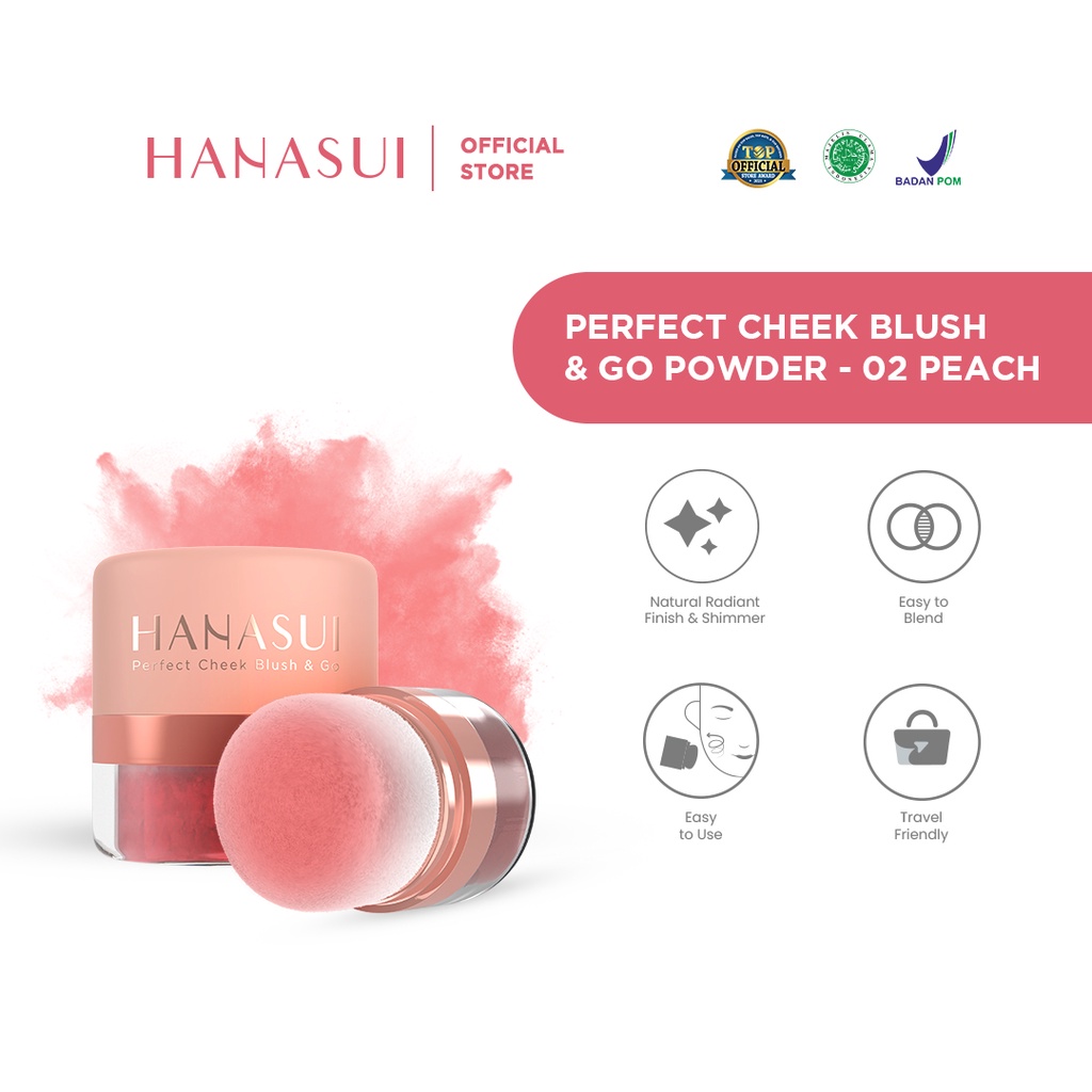 Hanasui Perfect Cheek Blush & Go 2,5gr - 02 Peach