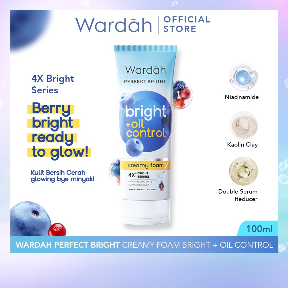 Wardah Perfect Bright Creamy Foam Brightening+ Oil Control 100ml