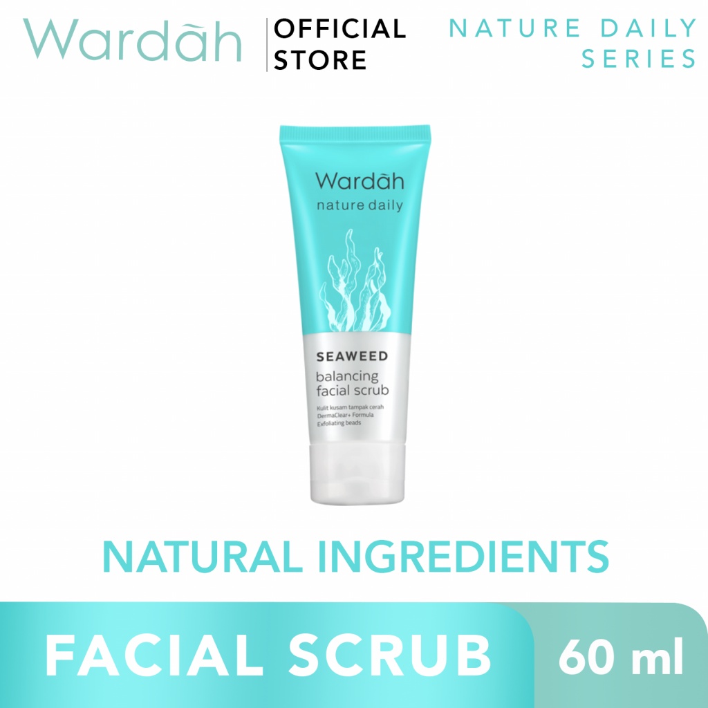 Wardah Nature Daily Seaweed Balancing Facial Scrub 60ml *