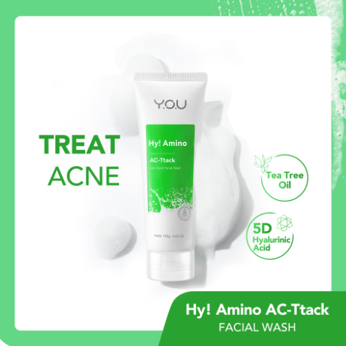 YOU Hy! Amino AC-Ttack Anti-Acne Facial Wash 100gr (Hijau)