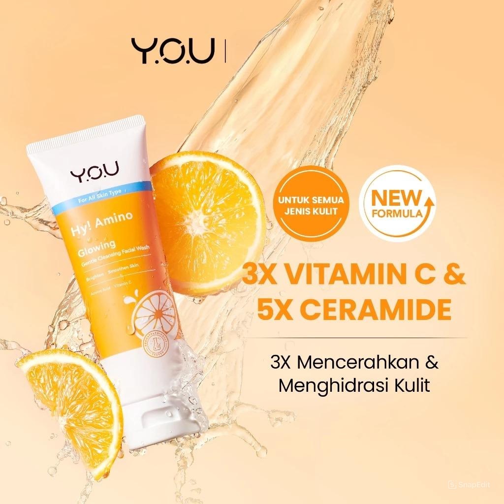 YOU Hy! Amino Glowing Gentle Cleansing Facial Wash 100gr (Orange)