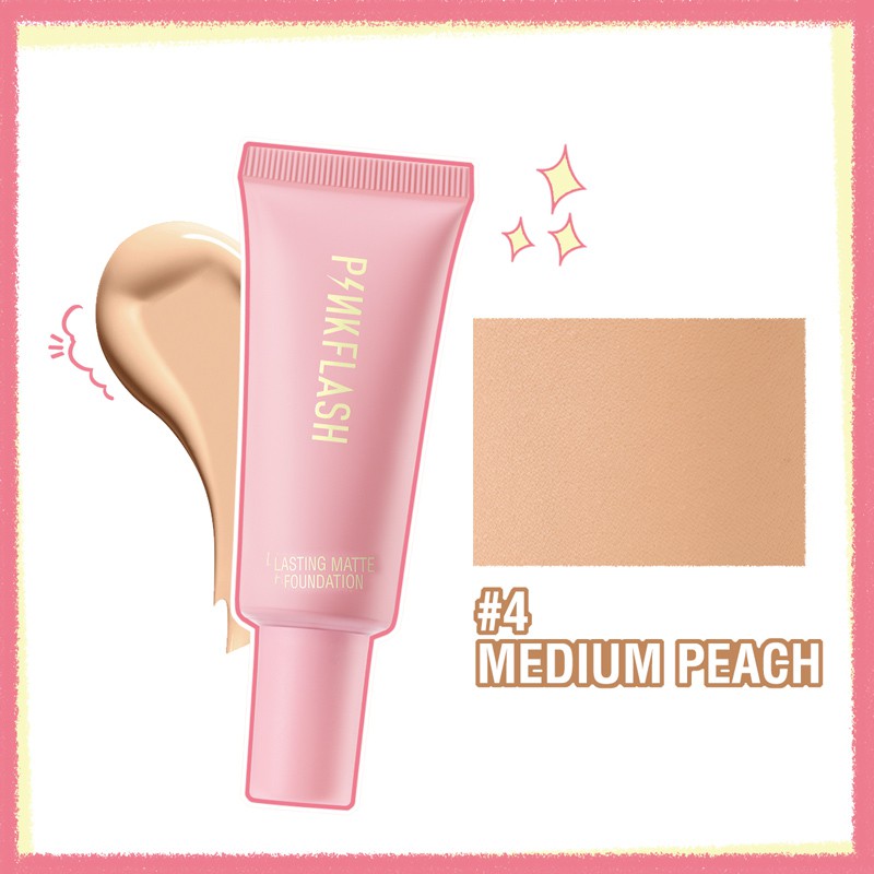 Pinkflash Lasting Matte Foundation #4 Medium Peach
