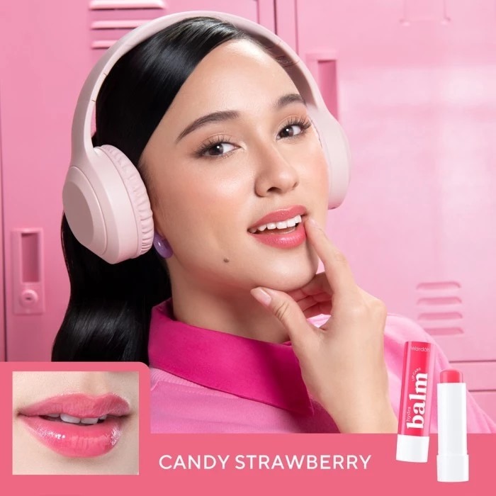 Wardah Hydrabalm Lip Care SPF15 4gr - Candy Strawberry