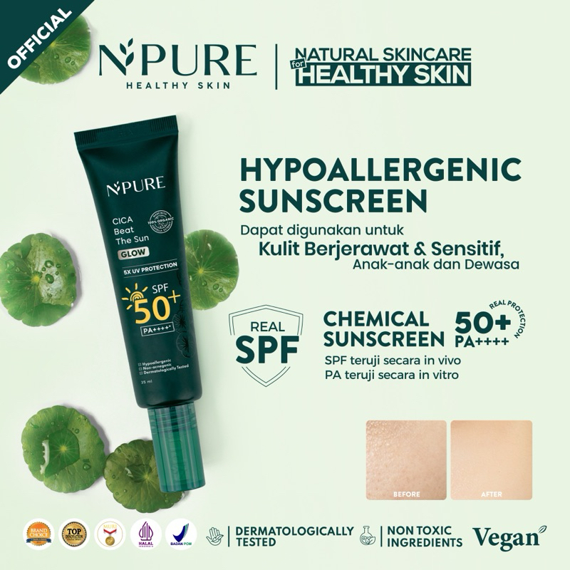 Npure Cica Beat The Sun Glow SPF 50+ PA++++ 35ml