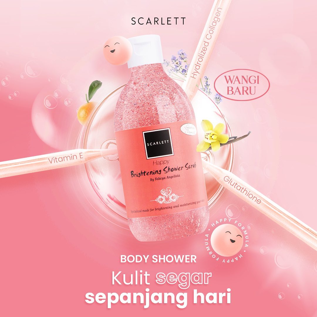 SCARLETT Happy Brightening Shower Scrub 300ml