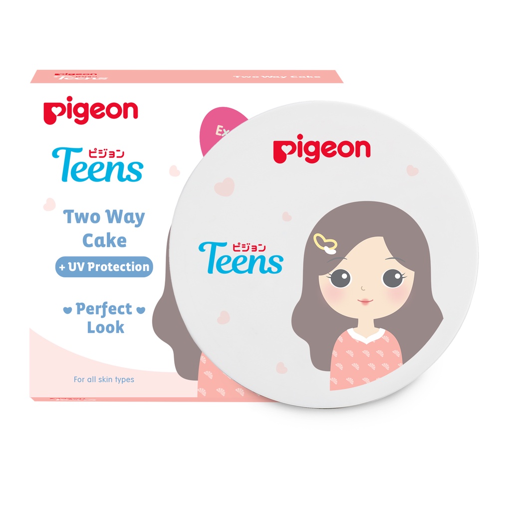 Pigeon Teens Two Way Cake + UV Protection Full Size 14gr - Sand (Pack Peach)