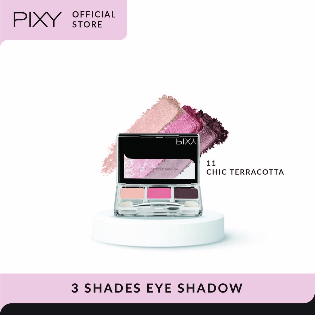 Pixy 3-Shades Eye Shadow Chic Terracotta 11