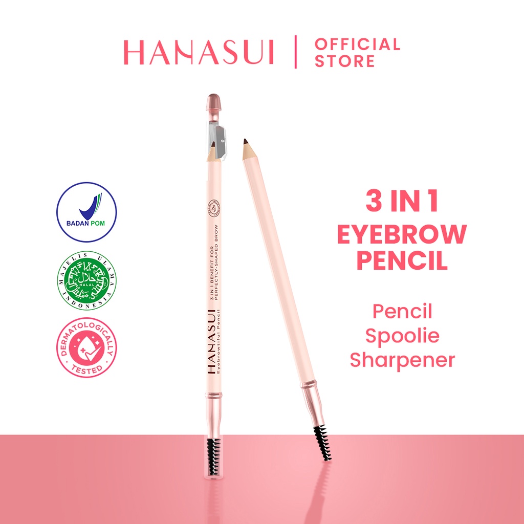 Hanasui Eyebrowtiful Pencil 2in1 - Brown (Pensil Alis)