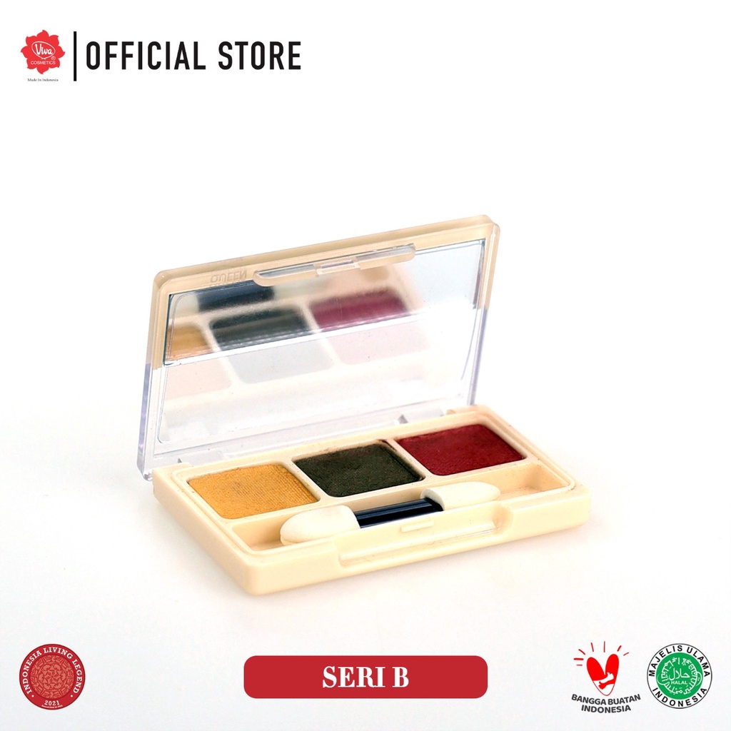Viva Queen Eye Shadow Trio (3 Warna) - Seri B