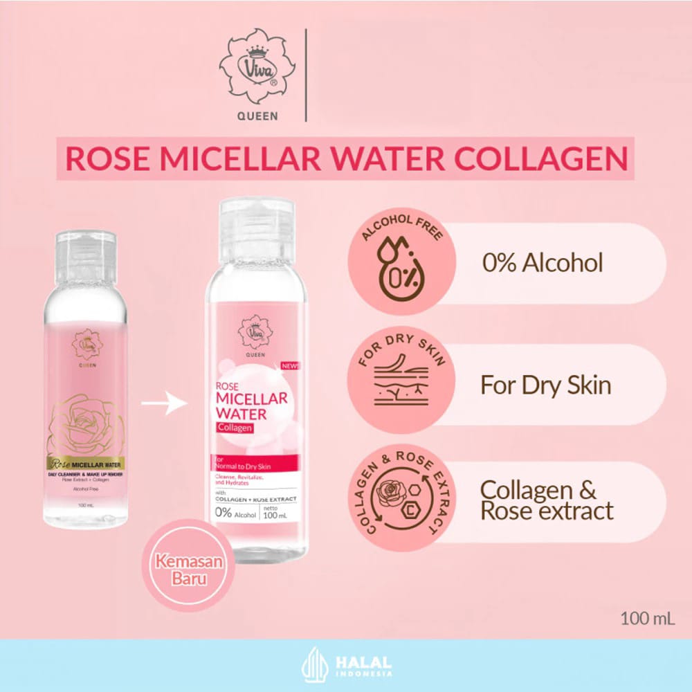 Viva Queen Rose Micellar Water Collagen 100ml