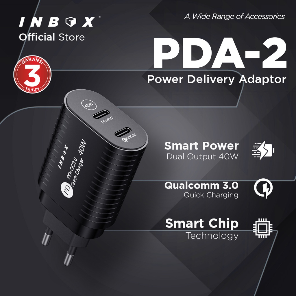 Inbox Adaptor Power Delivery PDA-2 40W (Dual Port TypeC)