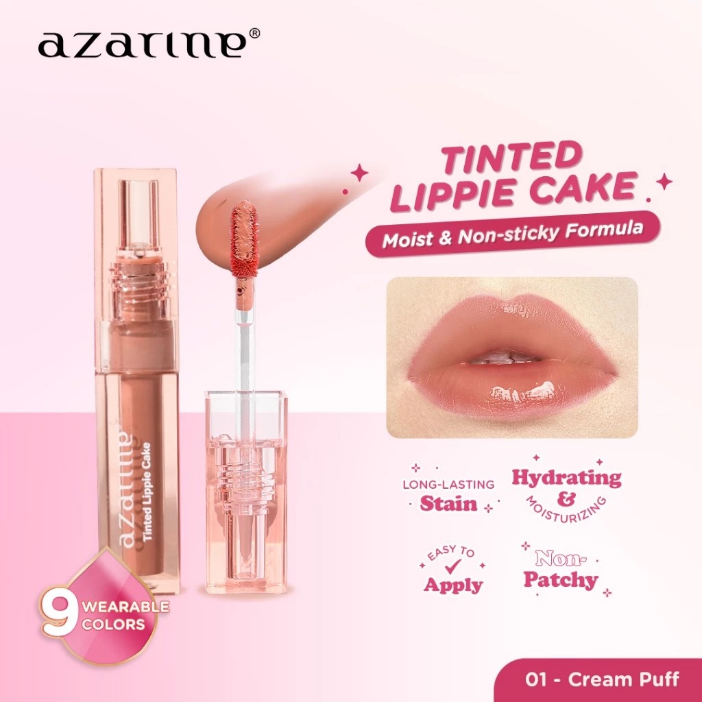 Azarine Tinted Lippie Cake 2.9ml - 01 Cream Puff (NUDE)