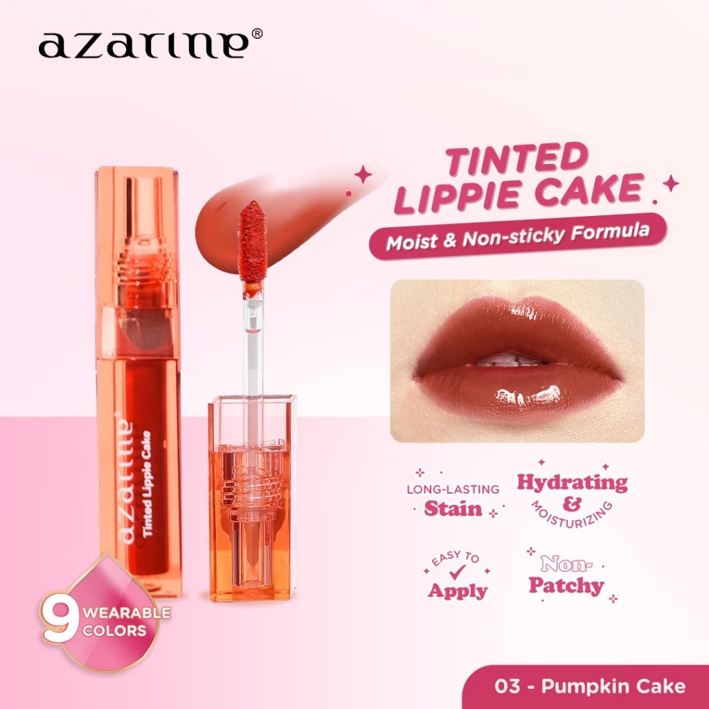 Azarine Tinted Lippie Cake 2.9ml - 03 Pumpkin Cake (ORANGE)