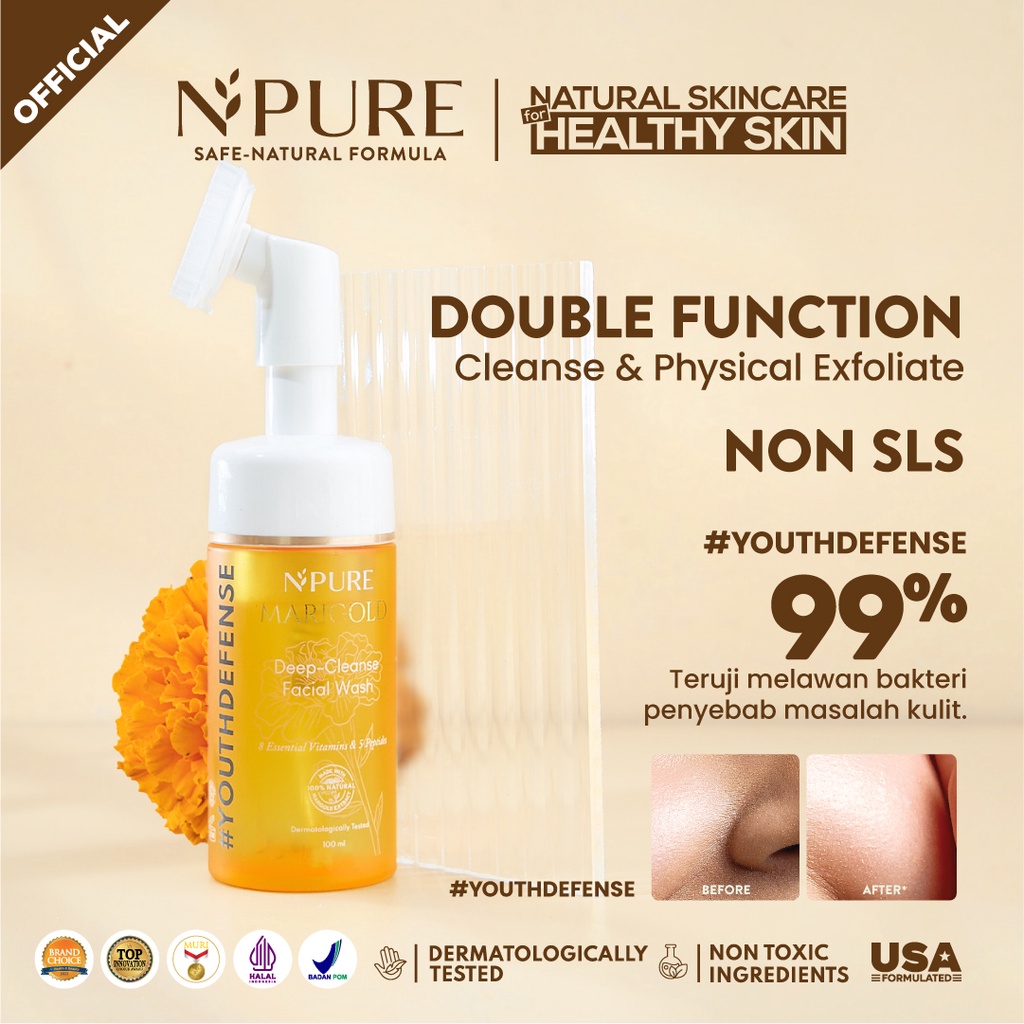 Npure Marigold Deep Cleanse Facial Wash 100ml