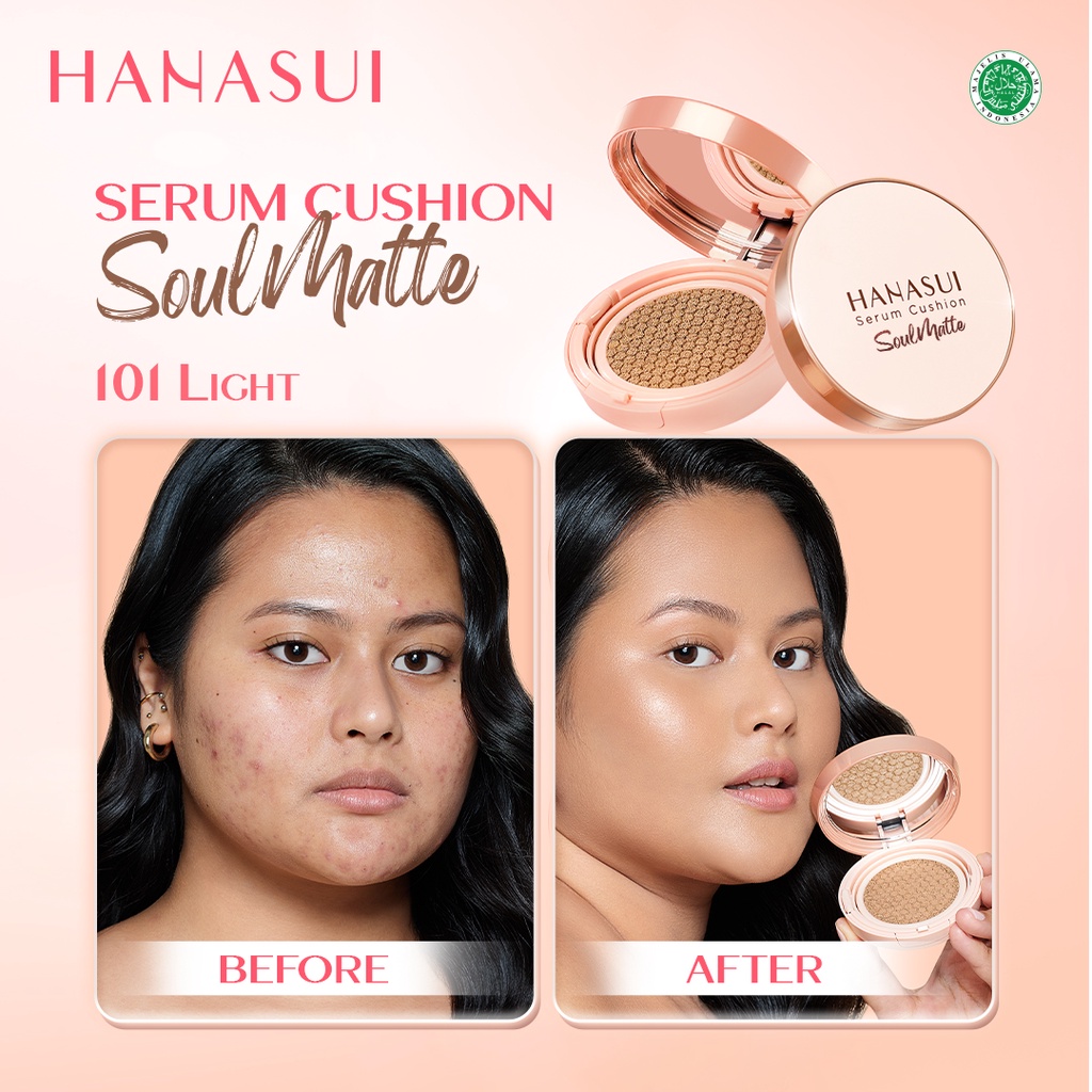 Hanasui Serum Cushion SoulMatte 15gr - 101 Light